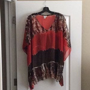Chico's sheer poncho.
